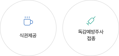 식권제공, 독감예방주사 접종