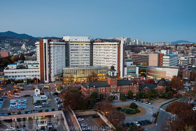 서울대학교병원 해질무렵 본원전경