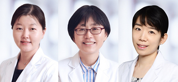 왼쪽부터 조선욱, 박영주, 송영신 교수