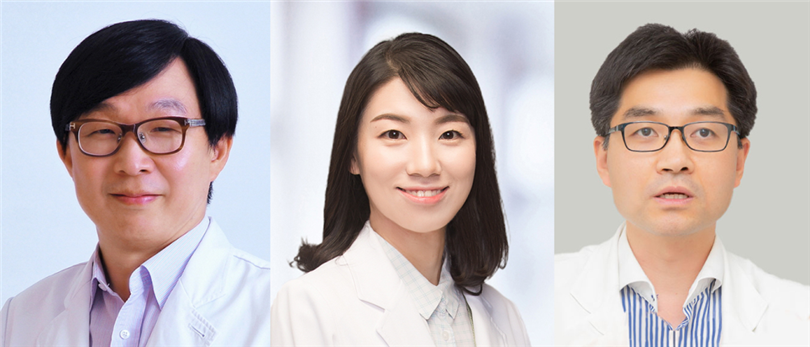 [사진 왼쪽부터] 서울대병원 김붕년·이정 교수, 중앙대병원 한덕현 교수