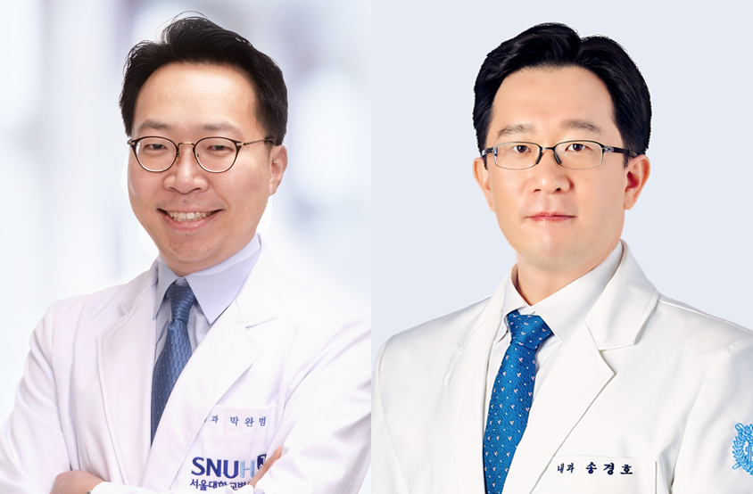(사진 왼쪽부터)서울대병원 감염내과 박완범 교수, 분당서울대병원 감염내과 송경호 교수