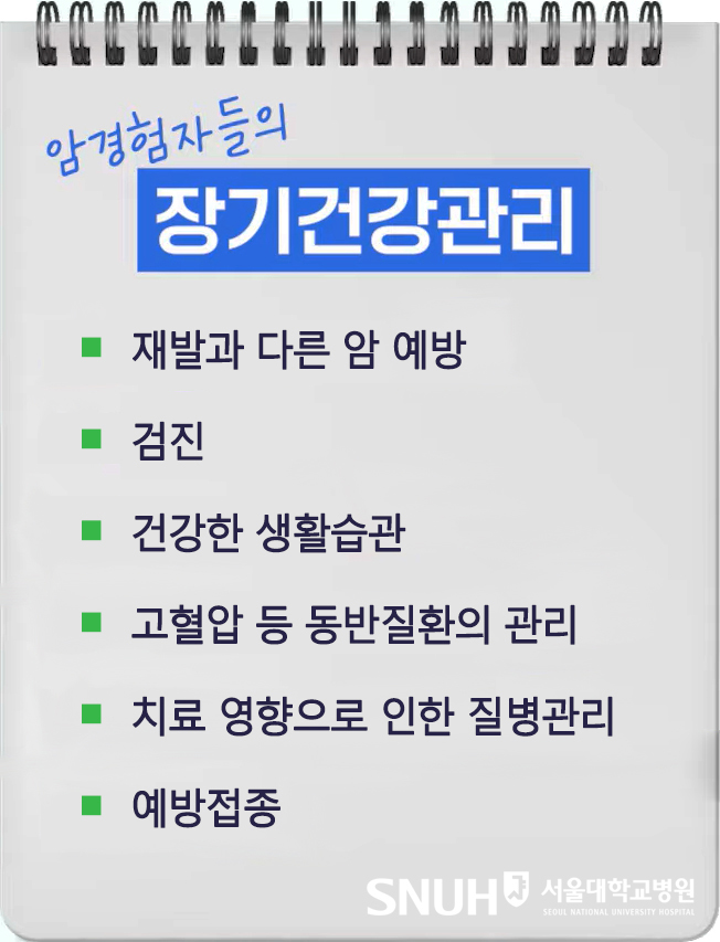 암경험자 장기건강관리 6요소 암경험자 장기건강관리 6요소