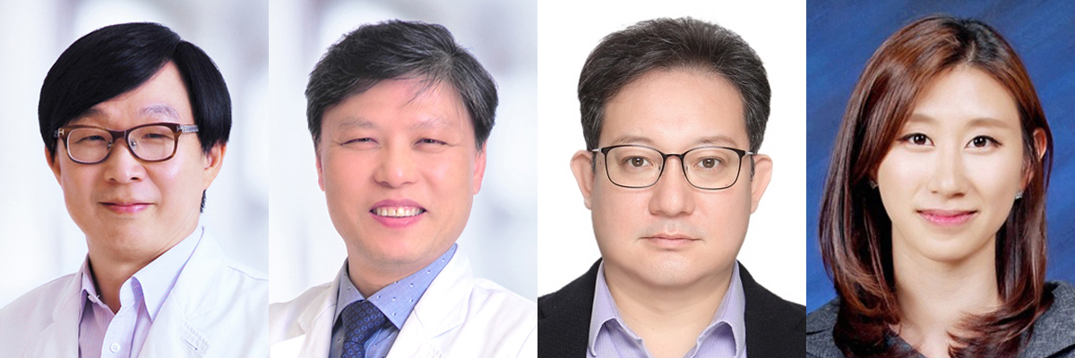 [사진 왼쪽부터] 소아정신과 김붕년 교수, 영상의학과 손철호 교수, 의생명연구원 송희진 연구교수, 정신건강의학과 임유빈 임상강사