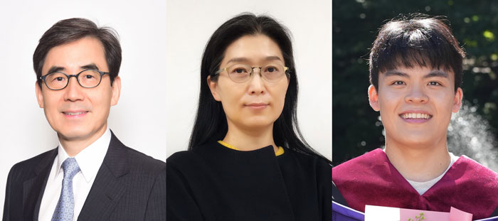 [사진 왼쪽부터] 서울대병원 의생명연구원 김효수·이은주 교수, 서울대 문도담 박사