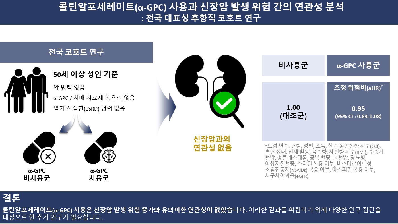 [병원뉴스]서울대병원, “치매약 '콜린알포세레이트', 신장암 예방 효과 확인되지 않아”