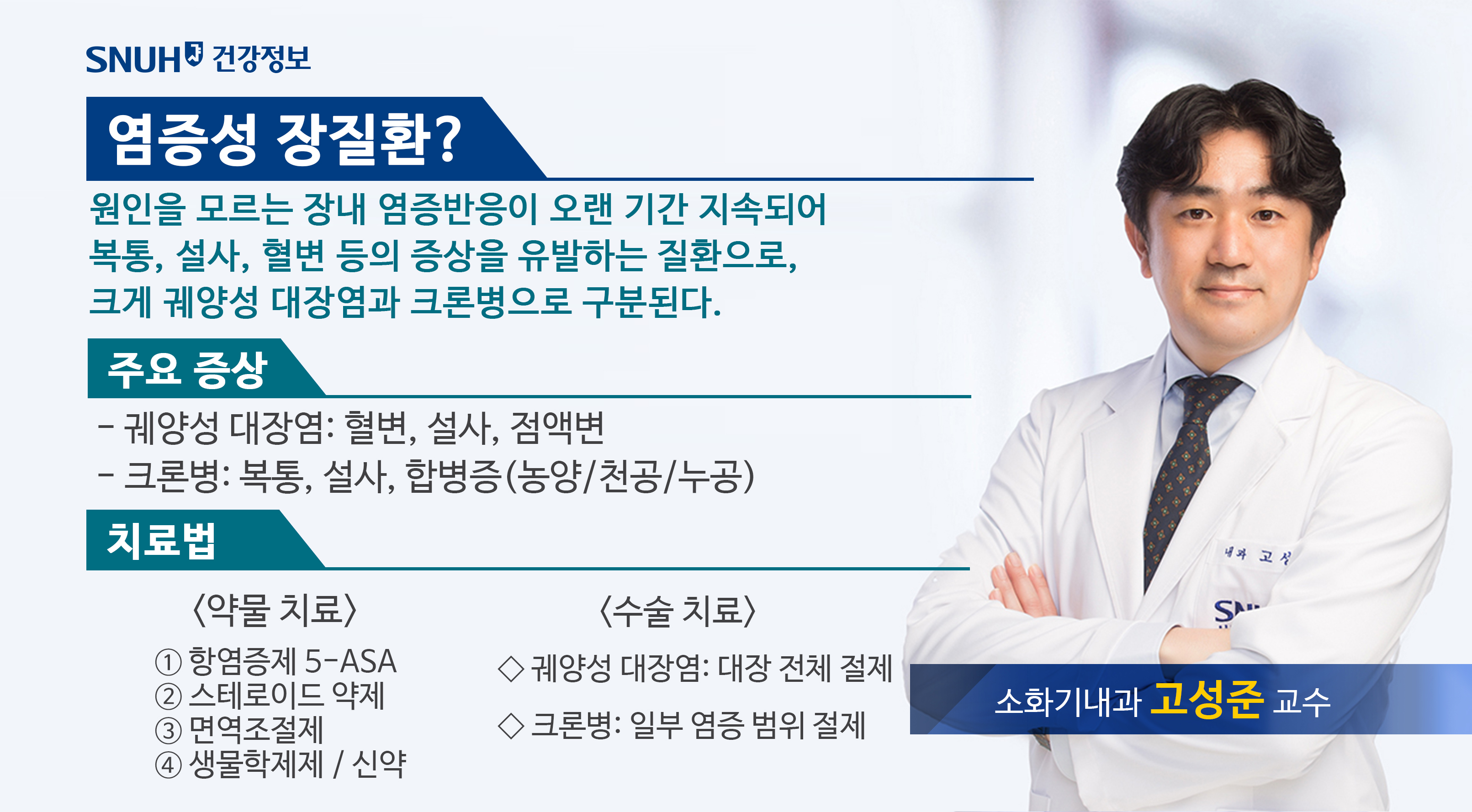 [병원뉴스][SNUH 건강정보] 혈변·복통 있다면 염증성 장질환 의심
