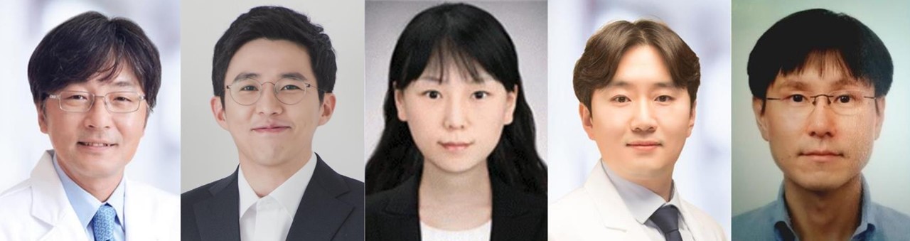 [사진 왼쪽부터] 소아신경외과 김승기 교수, 강북삼성병원 심영보 교수, 소아암·희귀질환지원사업단 최승아 교수, 융합의학과 한도현 교수·단기순 박사