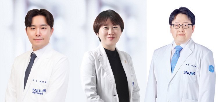 [사진 왼쪽부터] 서울대병원 이승호·김수진 교수, 분당서울대병원 최준영 교수
