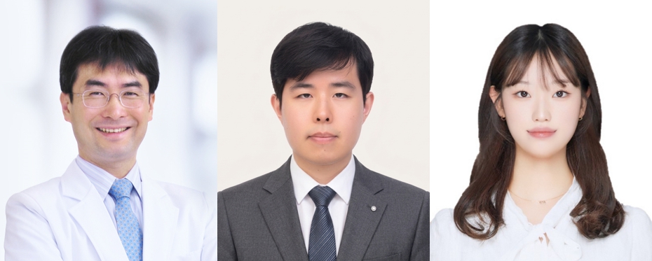 [사진 왼쪽부터] 서울대병원 가정의학과 박상민 교수&middot;박영준 임상강사, 서울의대 의과학과 유지원 박사과정