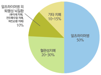 치매의 원인 질환 비율